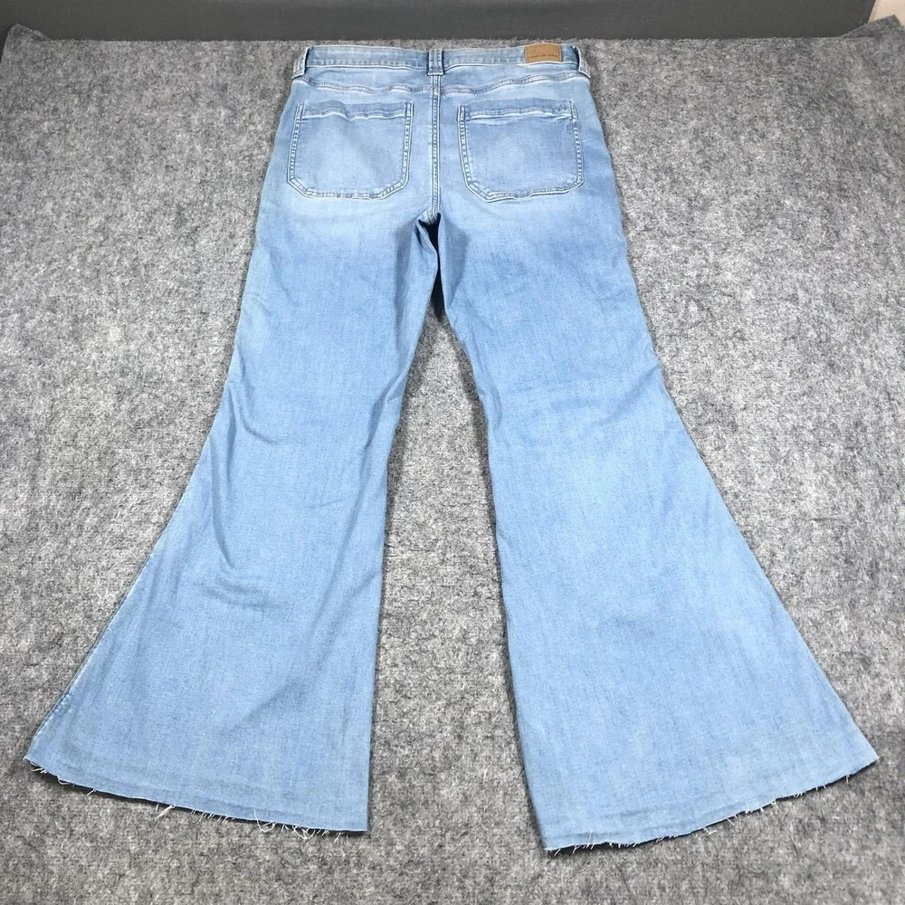 American Eagle Festival Flare Jeans Womens 12 Light Wash High Rise Stretch Denim